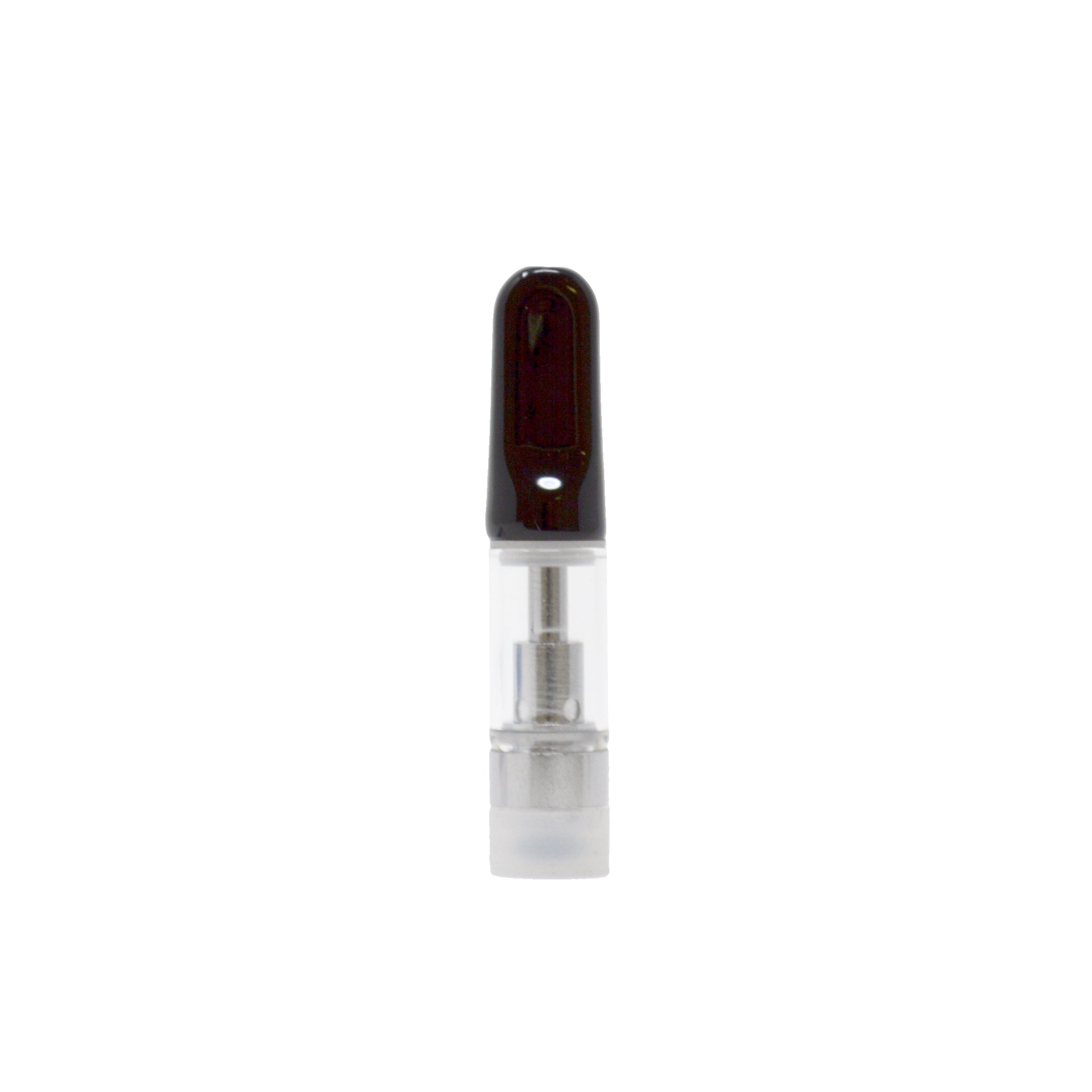Vape Cartridge - 0.5mL Ceramic atomizer with glass tank - Black tip (1 Vape Cartridge - 0.5mL Ceramic atomizer with glass tank - Black tip (1