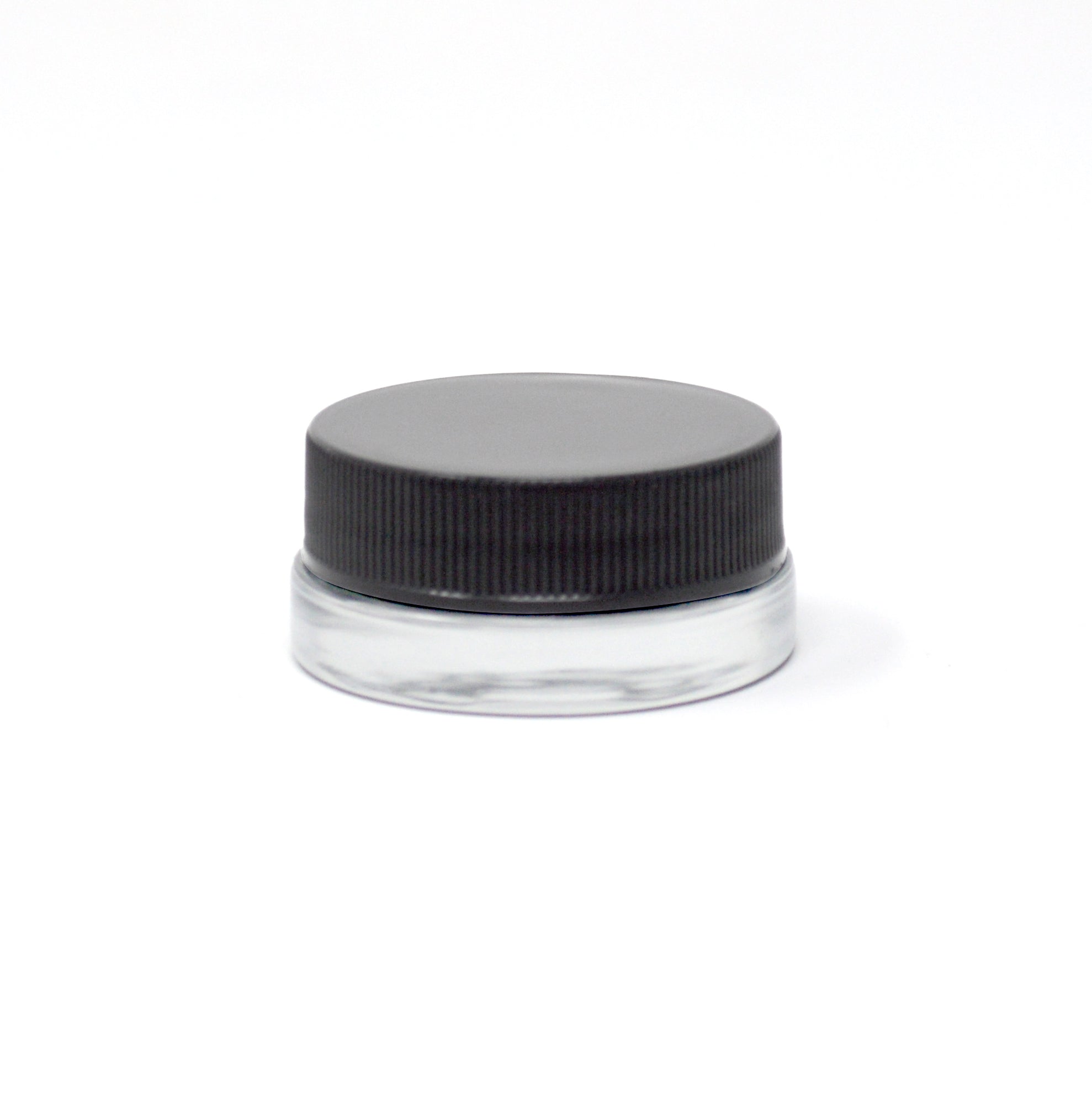 Black Ribbed Skirt Lid Glossy Top with Foam Liner (38-400 Neck)