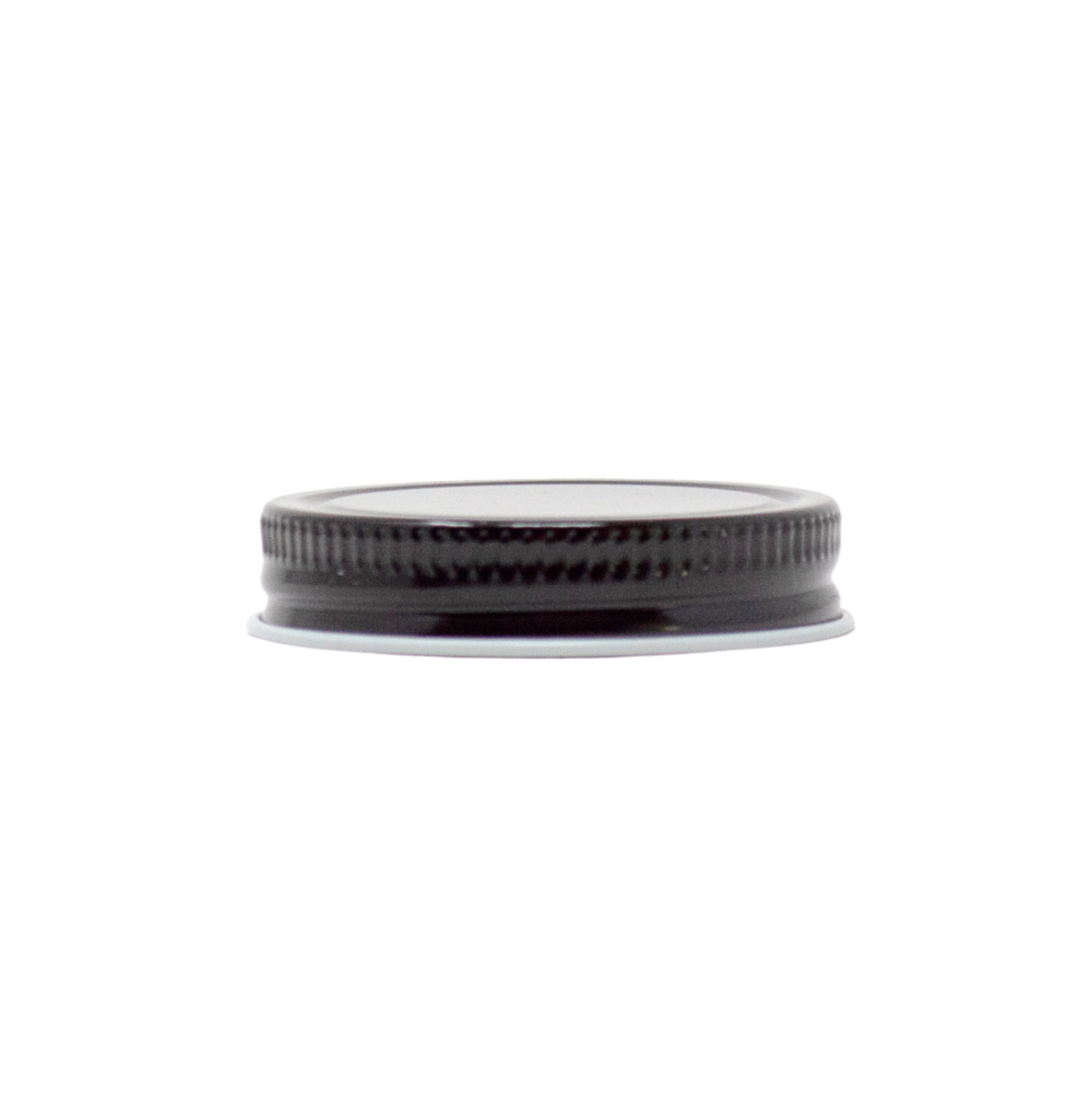 Black Metal Lids with Plastisol Liner (53-400 Neck)