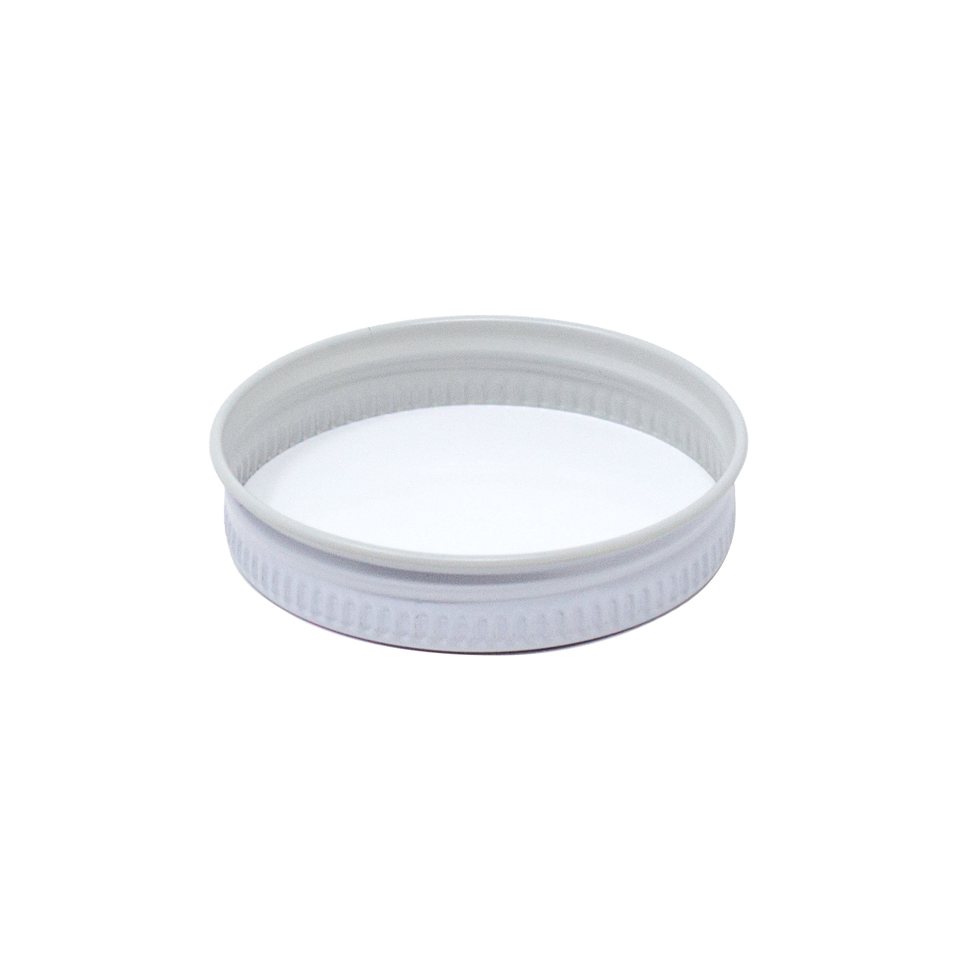 White Metal Lids with Paper Liner (53-400 Neck)