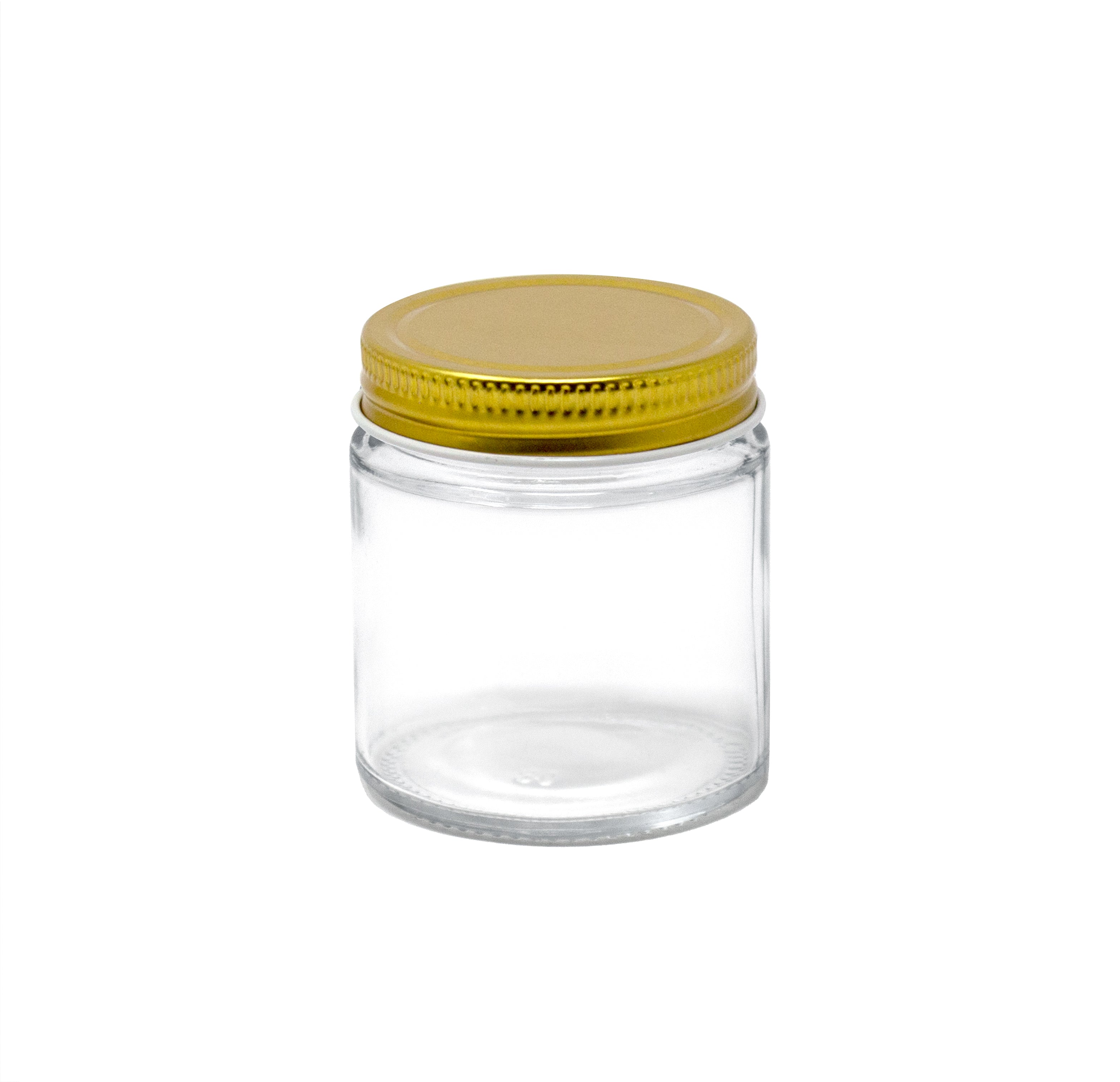 3oz Straight Glass Jar with Metal Lids(150/Case)