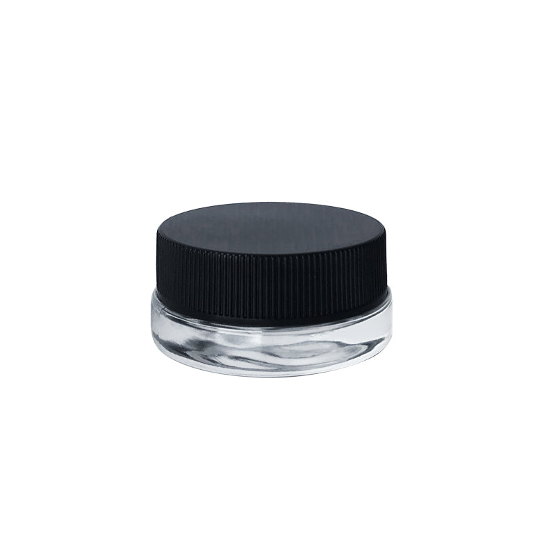 7mL Straight Glass Jar w/Plastic Lids (450/Case)