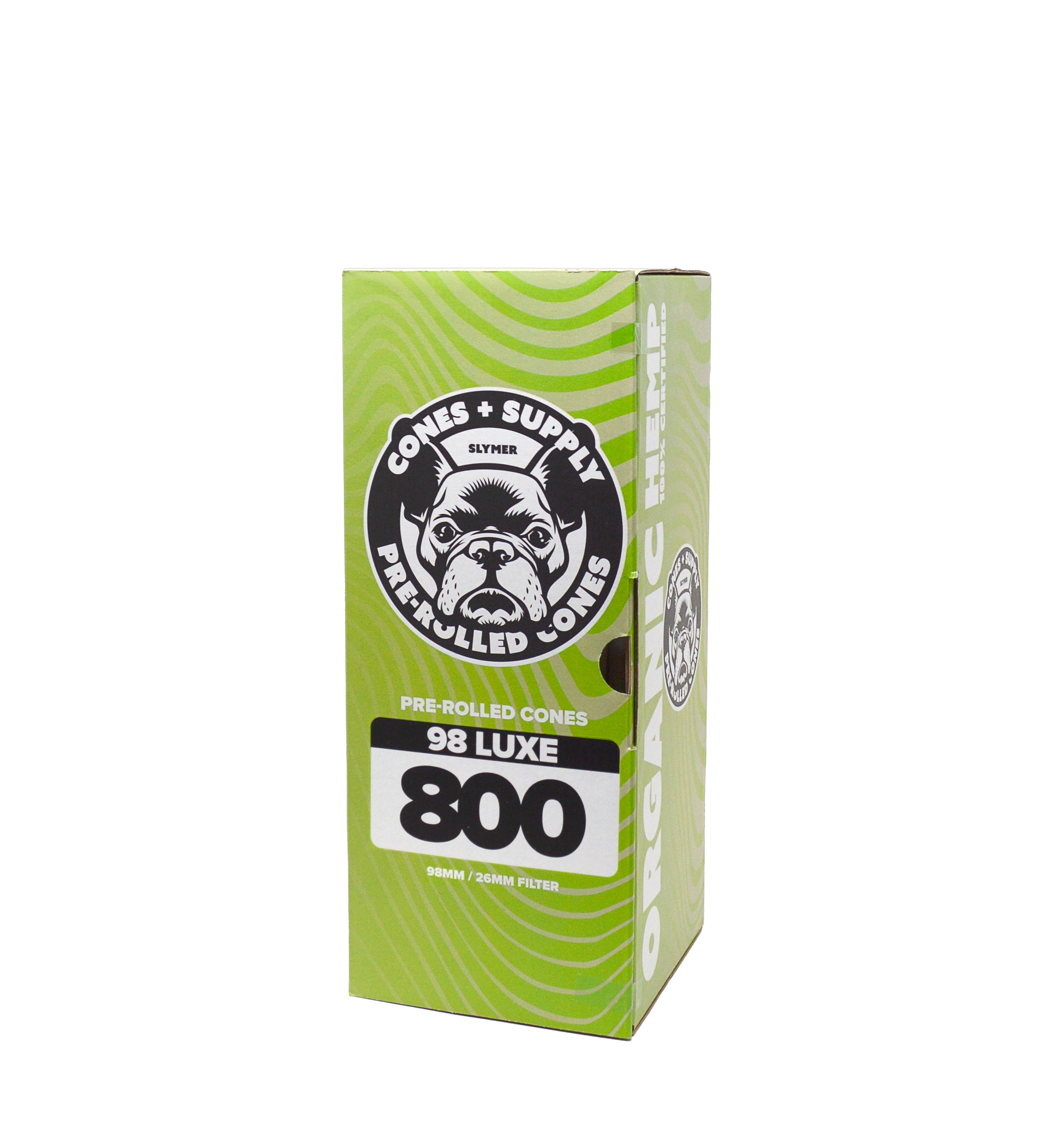 Cones Supply 98 Luxe Size Organic Hemp Cones  (800/Case - 4,800/Master Case)