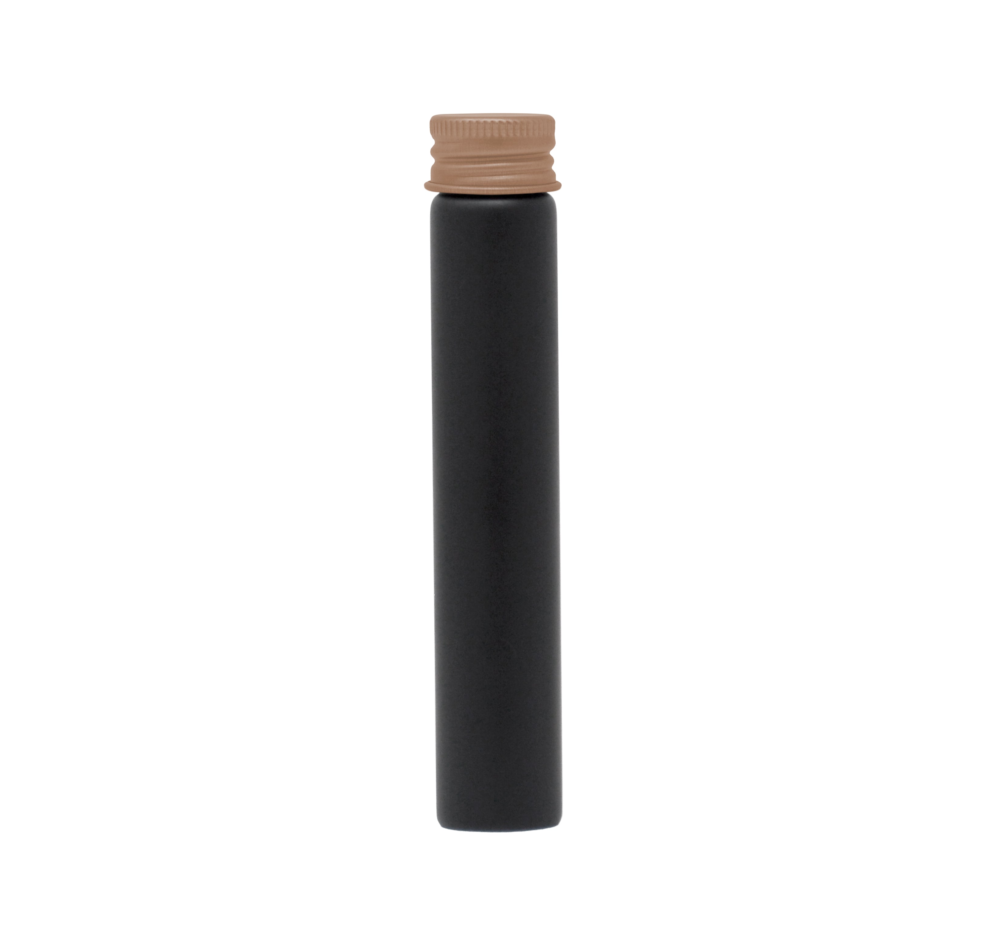 116mm x 21mm Painted Black Glass Screw Top J-tubes with Metal Lid (Multiple options) (250/case)