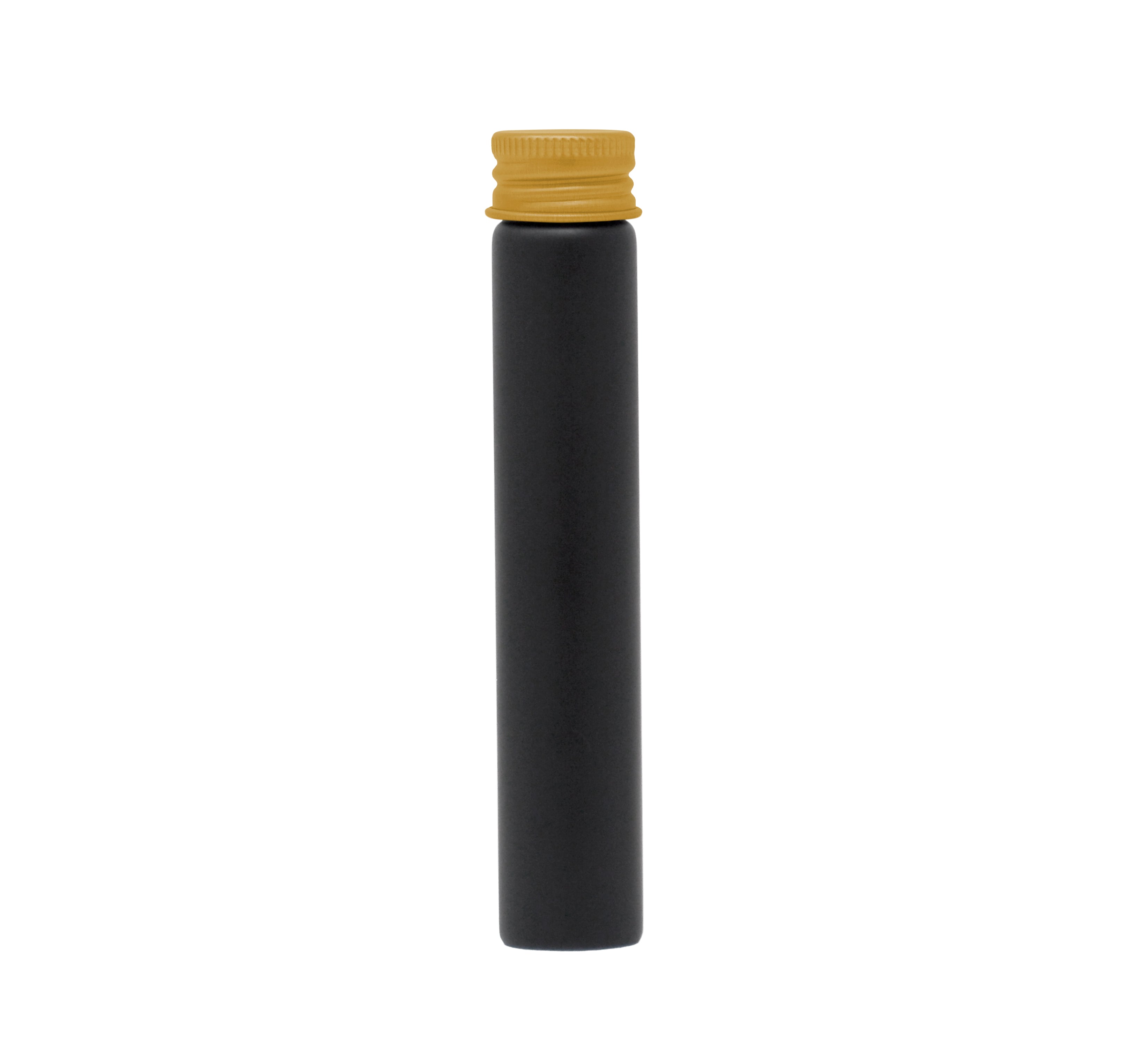 116mm x 21mm Painted Black Glass Screw Top J-tubes with Metal Lid (Multiple options) (250/case)
