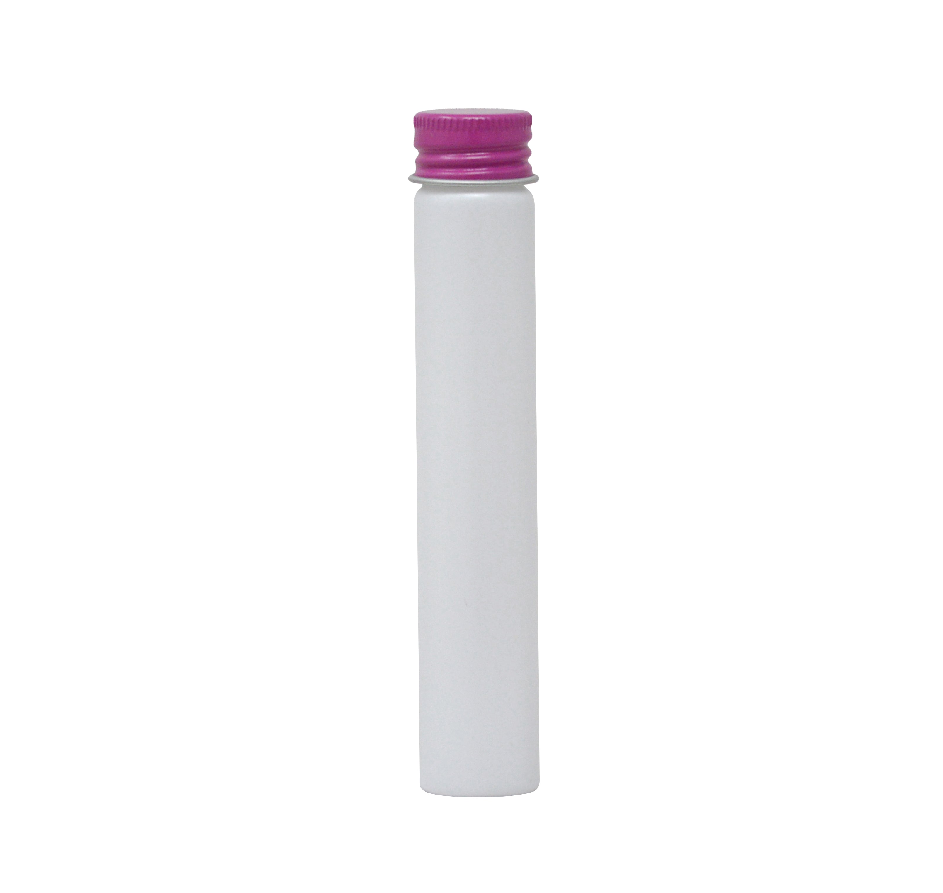 116mm x 21mm Painted White Glass Screw Top J-tubes with Metal Lid (Multiple options) (250/case)