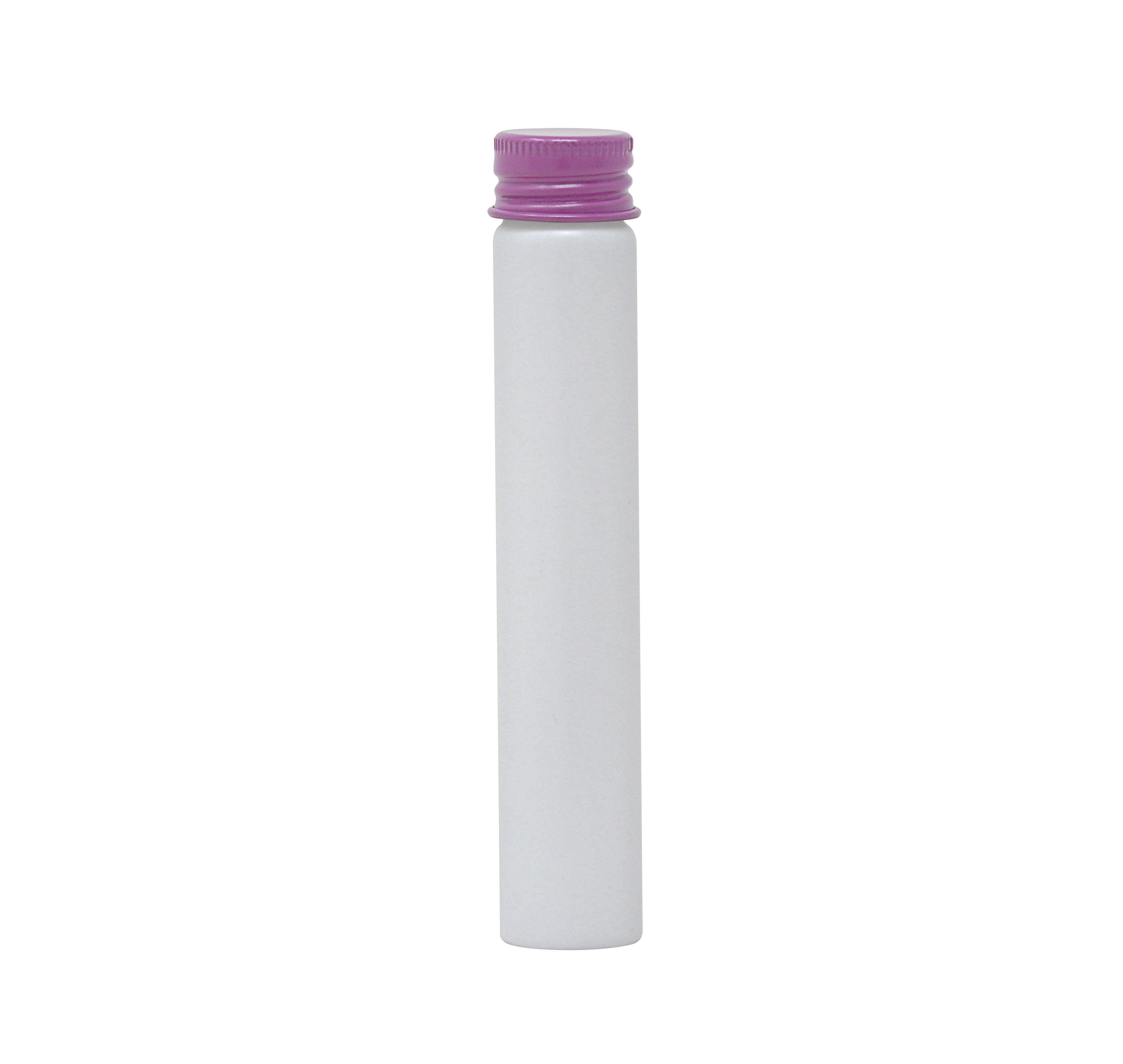 116mm x 21mm Painted White Glass Screw Top J-tubes with Metal Lid (Multiple options) (250/case)