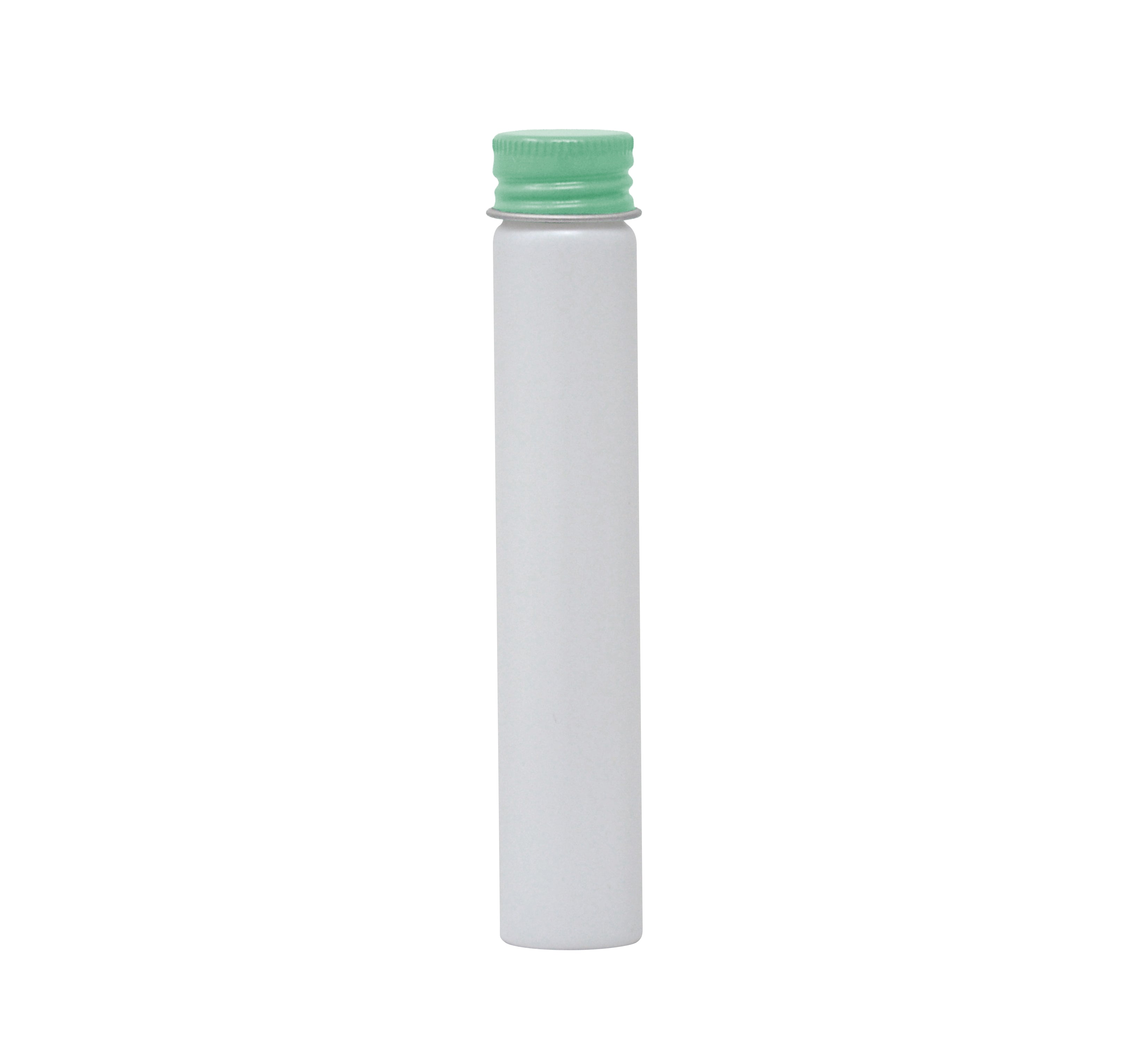 116mm x 21mm Painted White Glass Screw Top J-tubes with Metal Lid (Multiple options) (250/case)